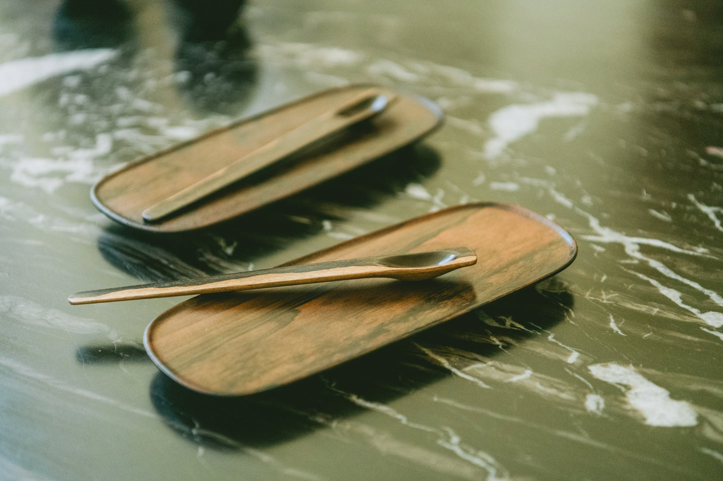 River Light - Handcrafted | Black Persimmon Wood Spoon