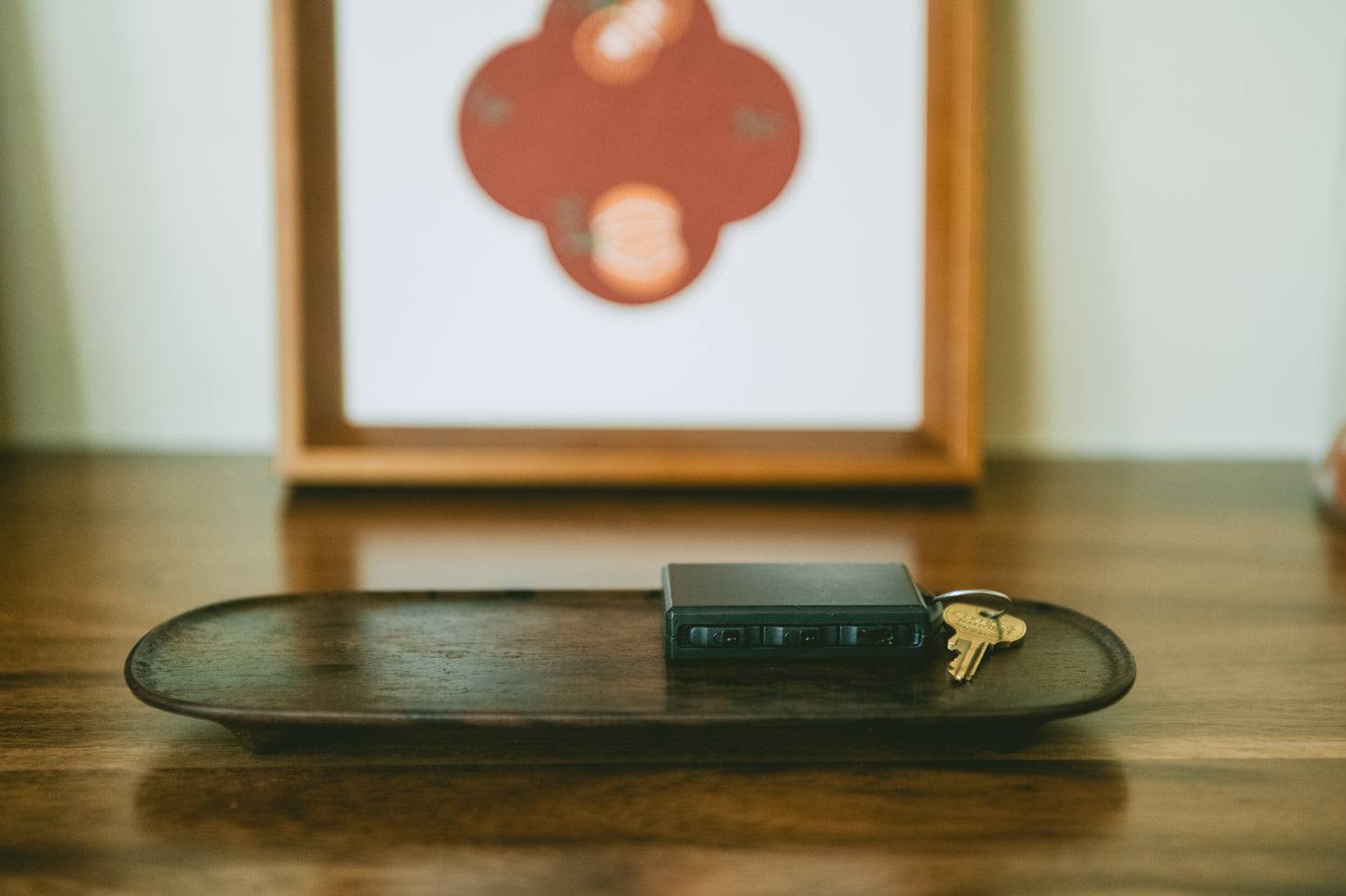 Dark River - Handcrafted | Black Persimmon Wood Long Tray