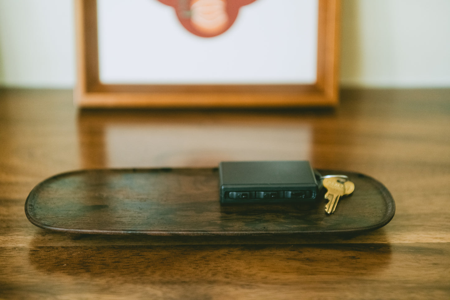 Shadow Stream - Handcrafted | Black Persimmon Wood Long Tray