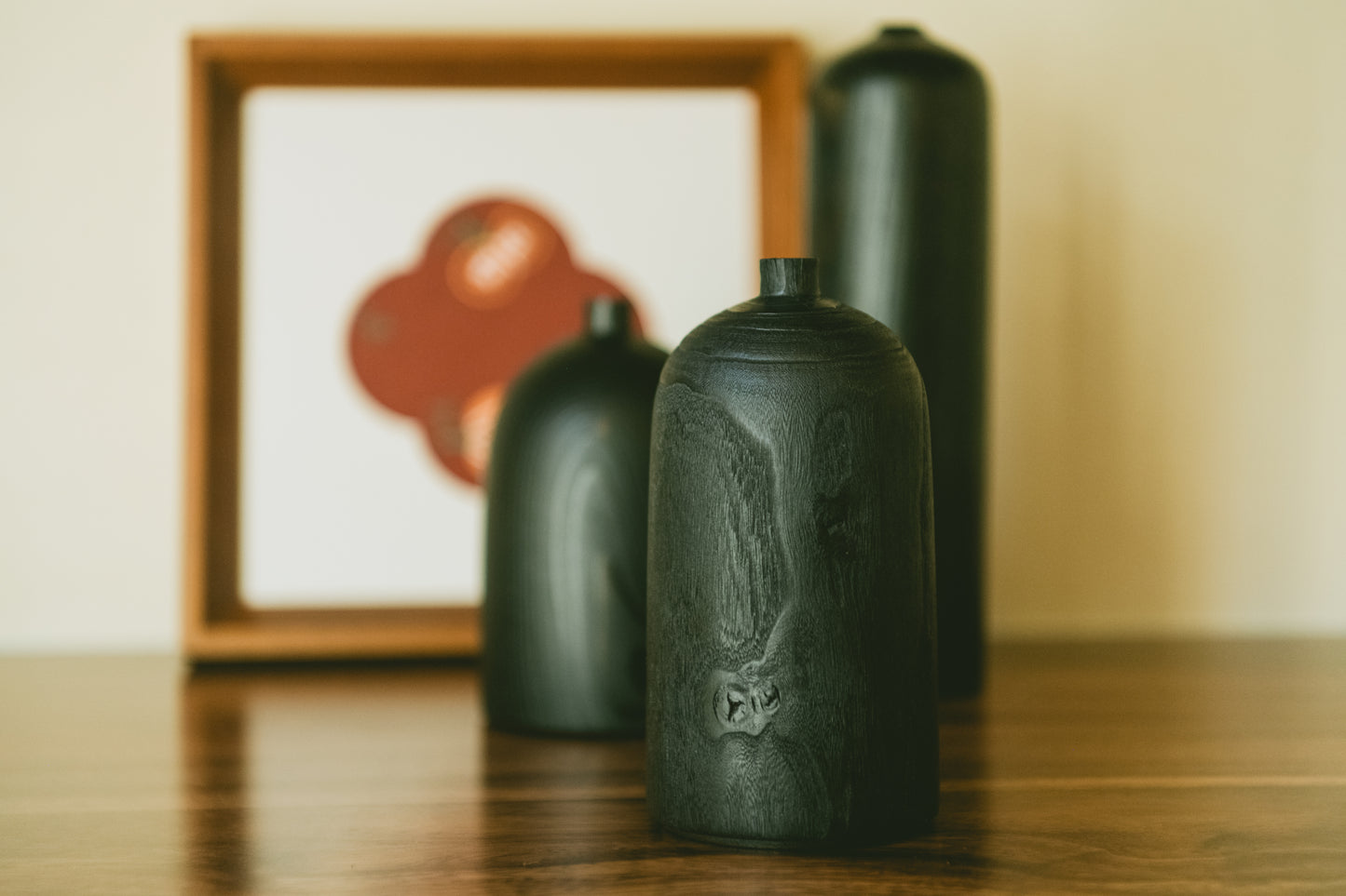 Soft Shade - Handcrafted | Black Ash Wood Art Vase