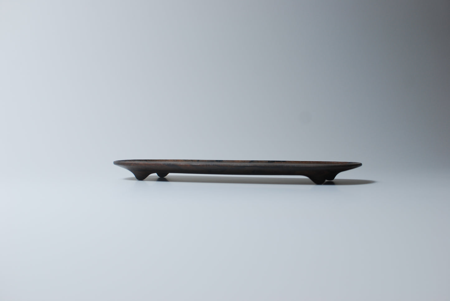 Dark River - Handcrafted | Black Persimmon Wood Long Tray