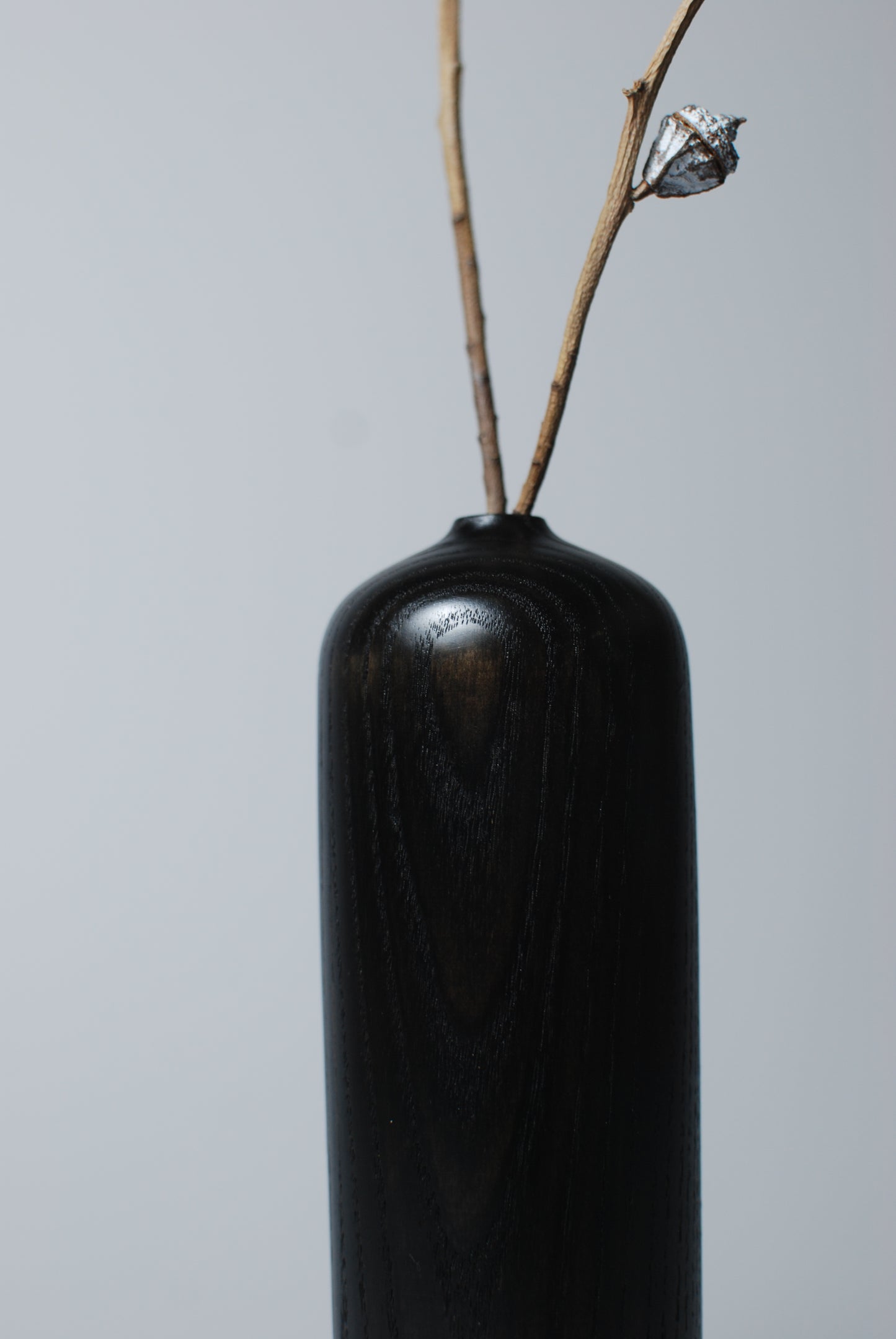 Tall Shade - Handcrafted | Black Ash Wood Art Vase