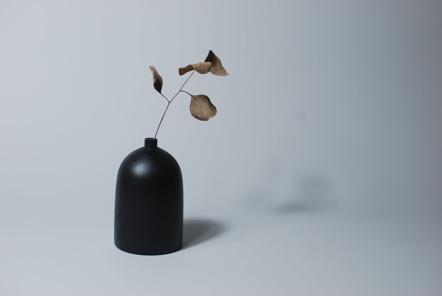 Round Shade - Handcrafted | Black Ash Wood Art Vase