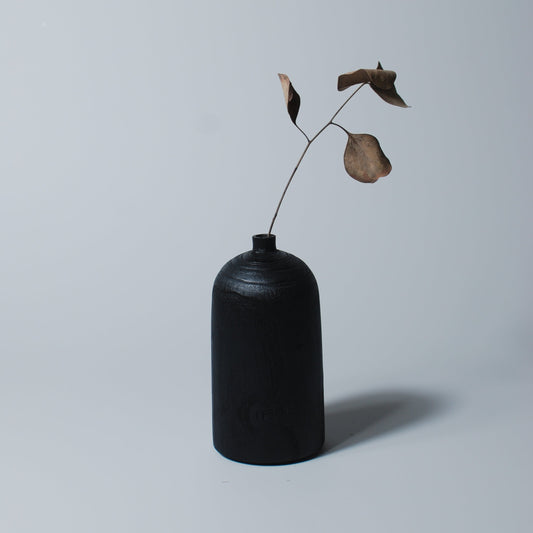 Soft Shade - Handcrafted | Black Ash Wood Art Vase